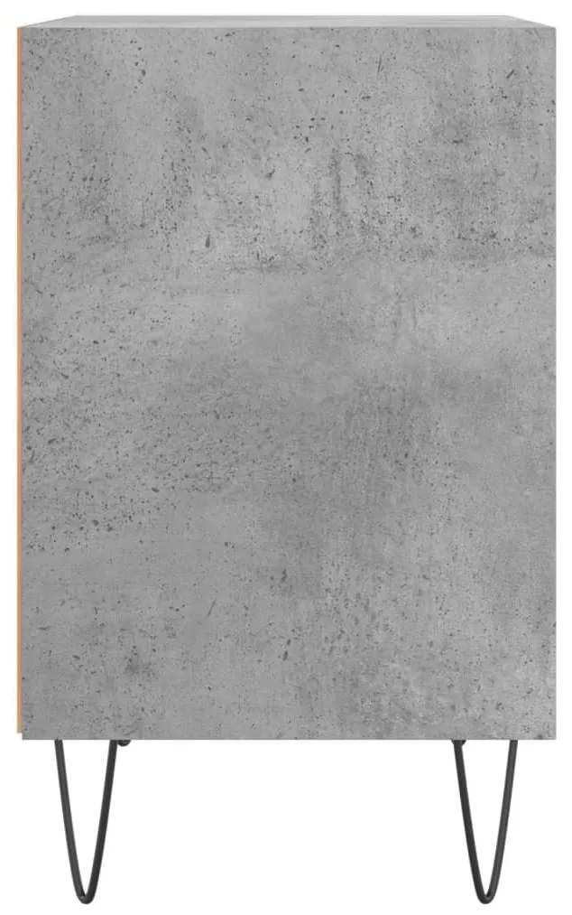 Betonszürke szerelt fa éjjeliszekrény 40x30x50 cm