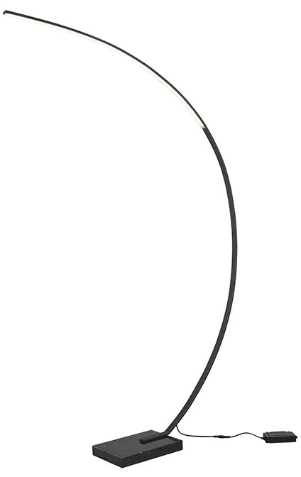 Design állólámpa fekete, beépített LED-del, dimmelhető - Dina