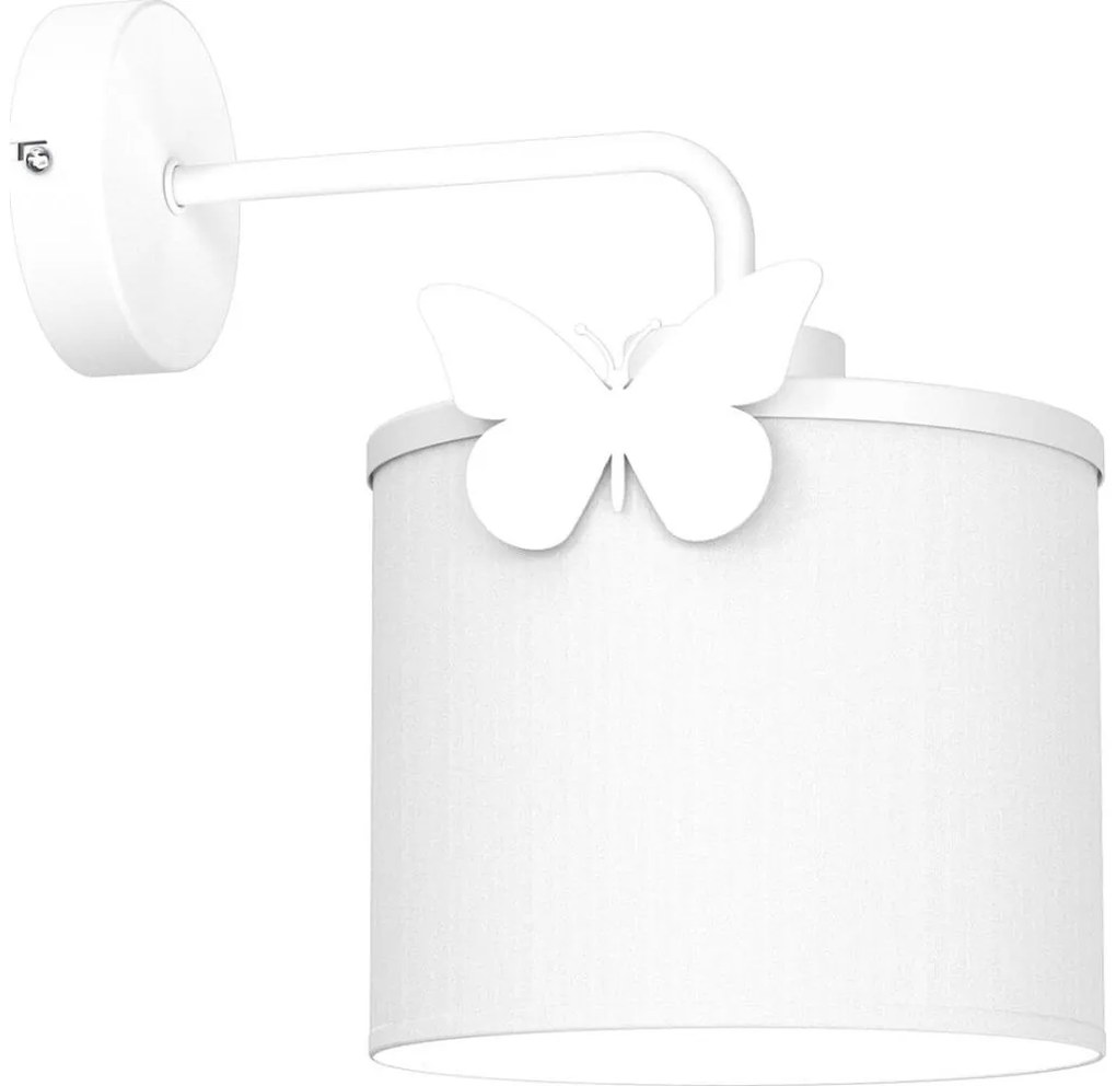 Gyermek fali lámpa SWEET 1xE27/15W/230V fehér/pillangó