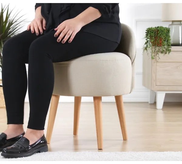 Puff NIKI átm. 46 cm krémszínű