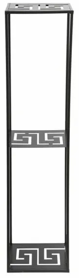 Virágállvány 100x24 cm fekete