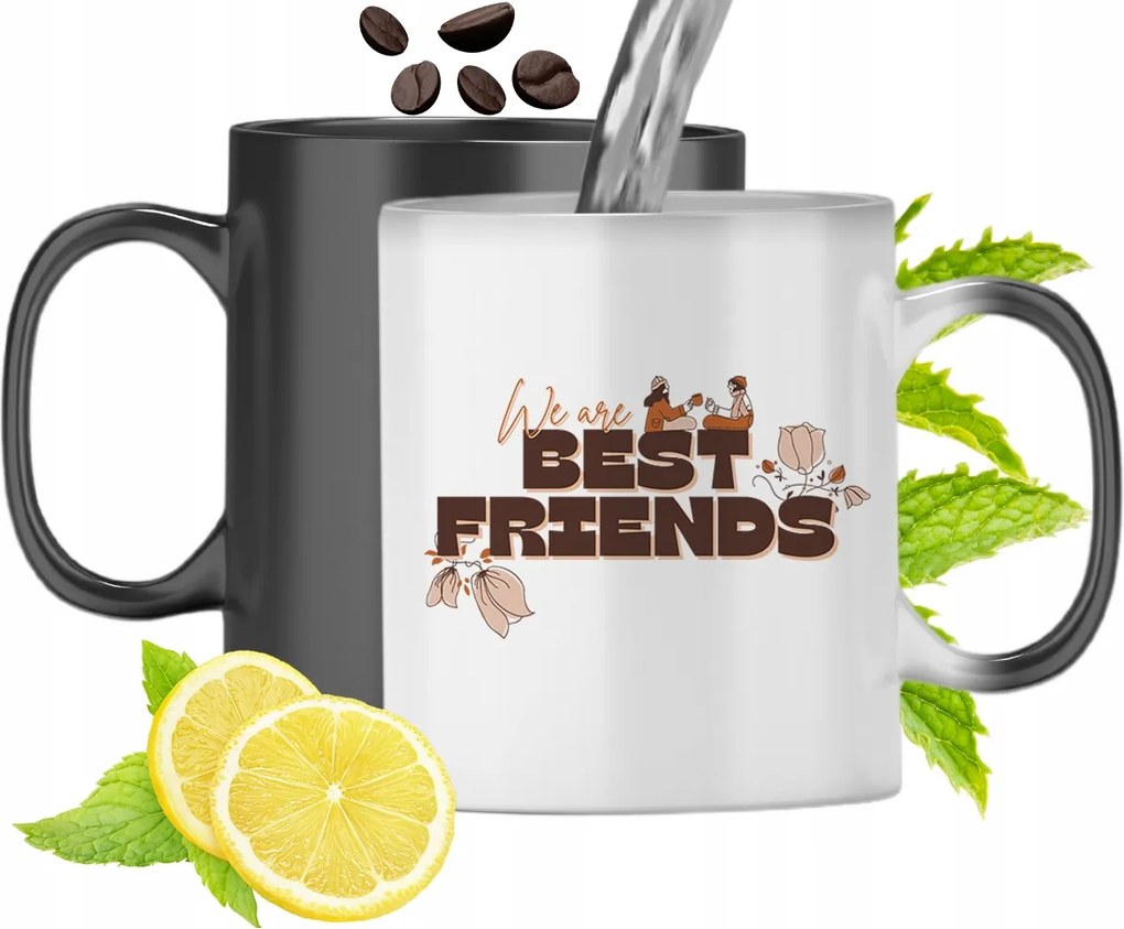 Mágikus Bögre Barátoknak Színváltós Nyomtatott Fotóval