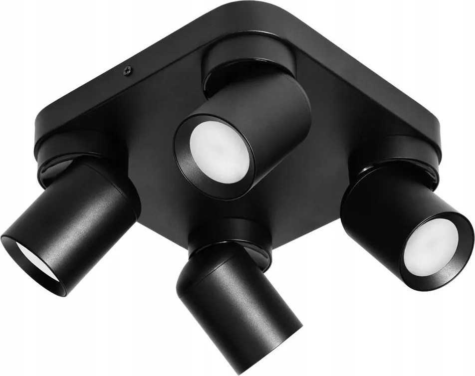 Malta Sp 4, fali-mennyezeti lámpatest, GU10 max. 4x12W, IP20, fekete,