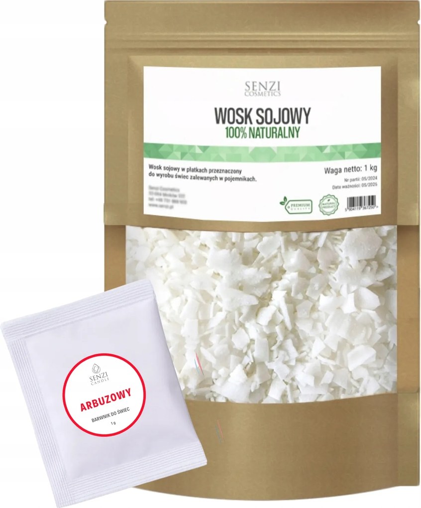 Szójaviasz Gyertyaöntő pehely 1kg Görögdinnyefesték 1g Ajándék