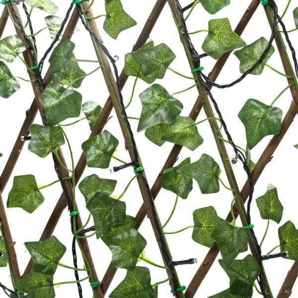 Aigostar - LED Napelemes lánc 102xLED/2x0,7m IP65 meleg fehér ivy