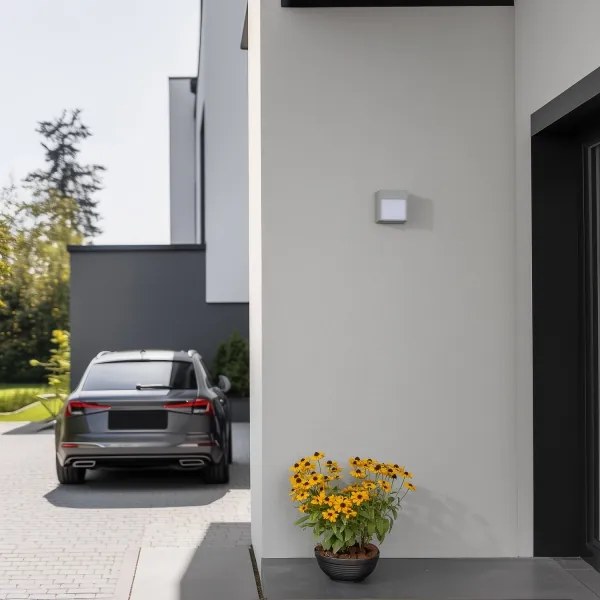 Brilagi - LED Kültéri fali lámpa TERNI LED/12W/230V szürke IP44