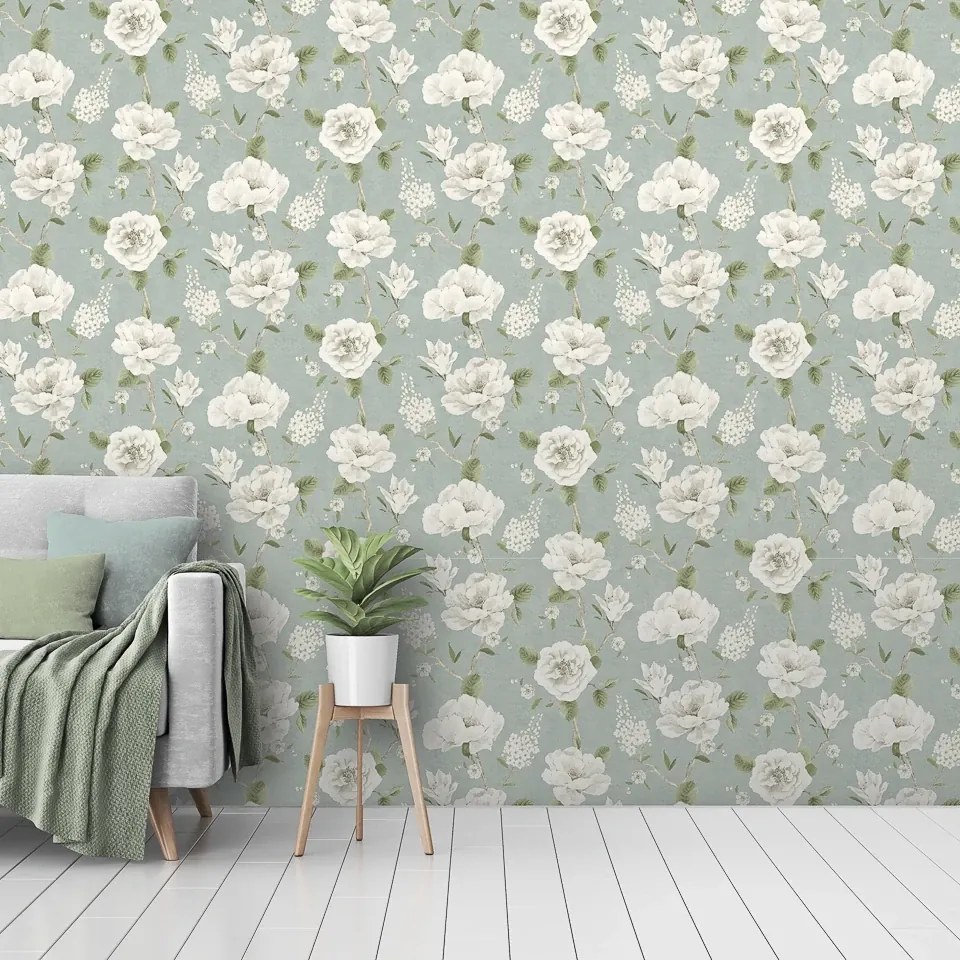 Arthouse Signature 2 Ashley Floral zöld virágos papír tapéta – 100183AH