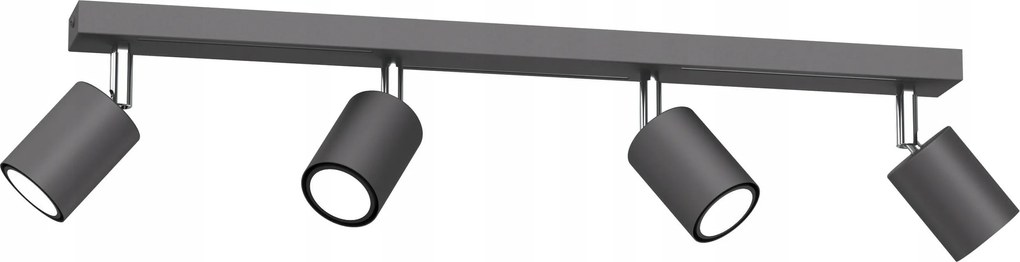 Mennyezeti lámpa Spot Striper Szürke Spot Reflektor Mozgatható Fém Tubusok