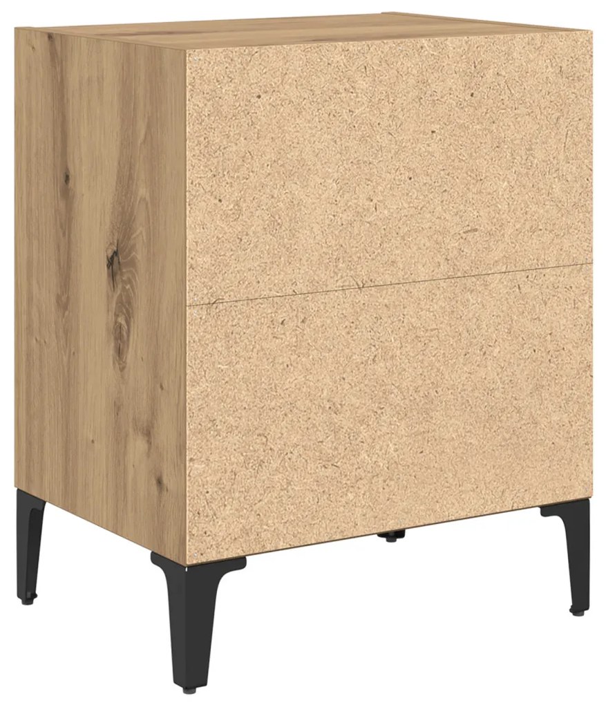 Éjjeli Szekrények 2 db Kézműves tölgy 40x30x50 cm Mérnöki fa