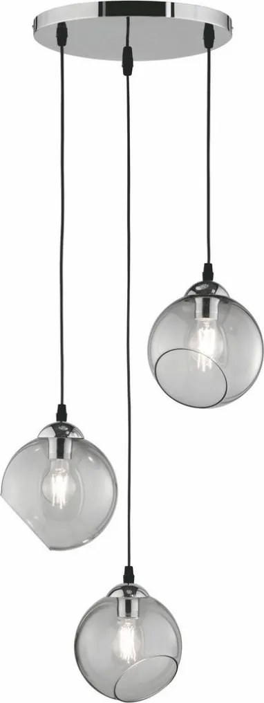 TRIO R30073054 CLOONEY Többágú Függesztett Lámpa Ezüst E27 IP20