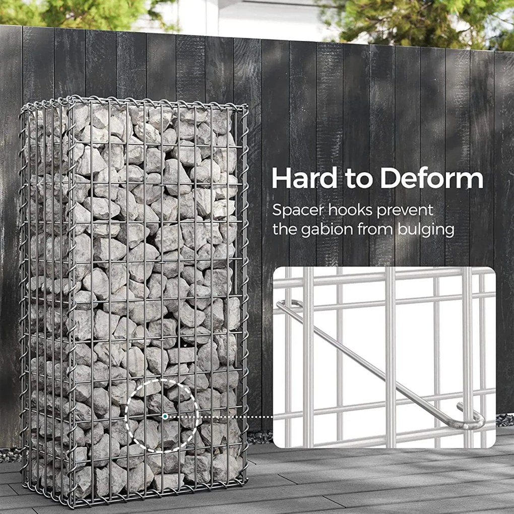 Gabion kosár, fém gabion ketrec 50 x 100 cm-es