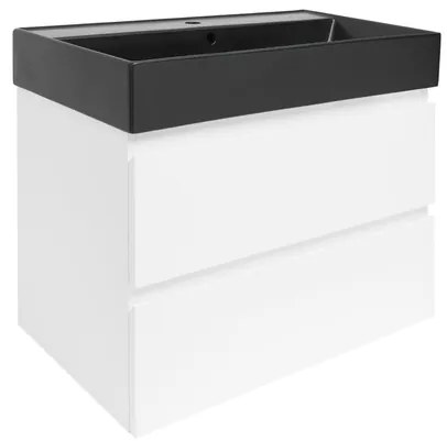 SAT B-Way Fürdőszobaszekrény mosdóval 79x50x45 cm fehér fényes BWAY280WU2BB
