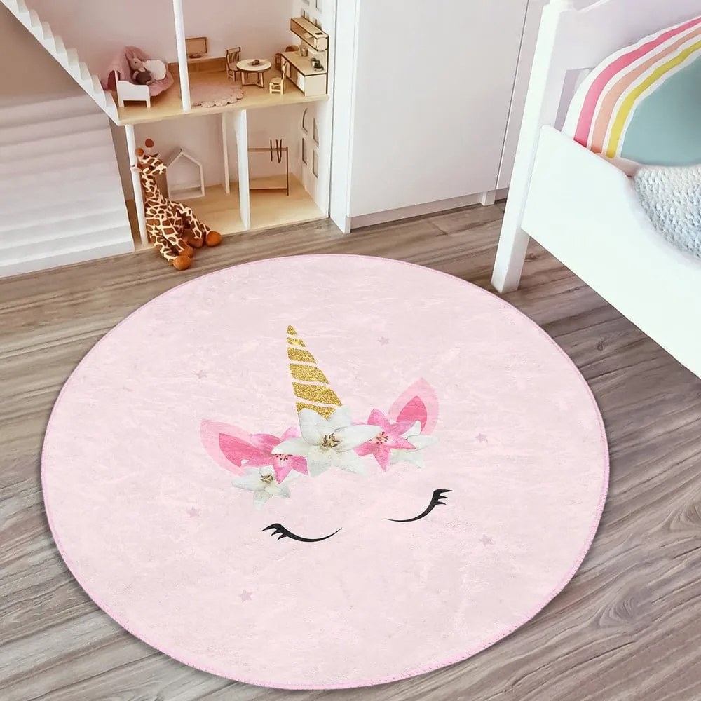 Rózsaszín gyerek szőnyeg ø 120 cm Comfort – Mila Home