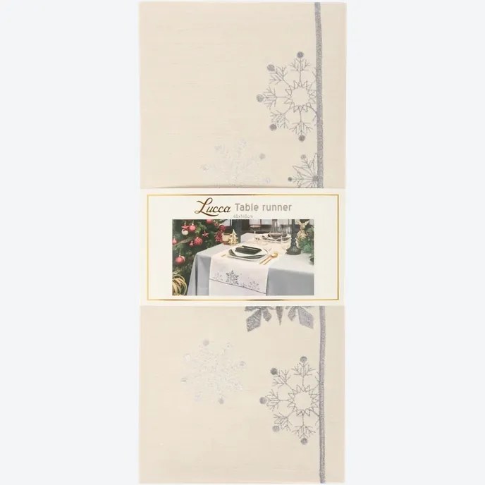 Hímzett Futófelület karácsonyi asztalra Karácsonyi Dekoráció 140x40cm