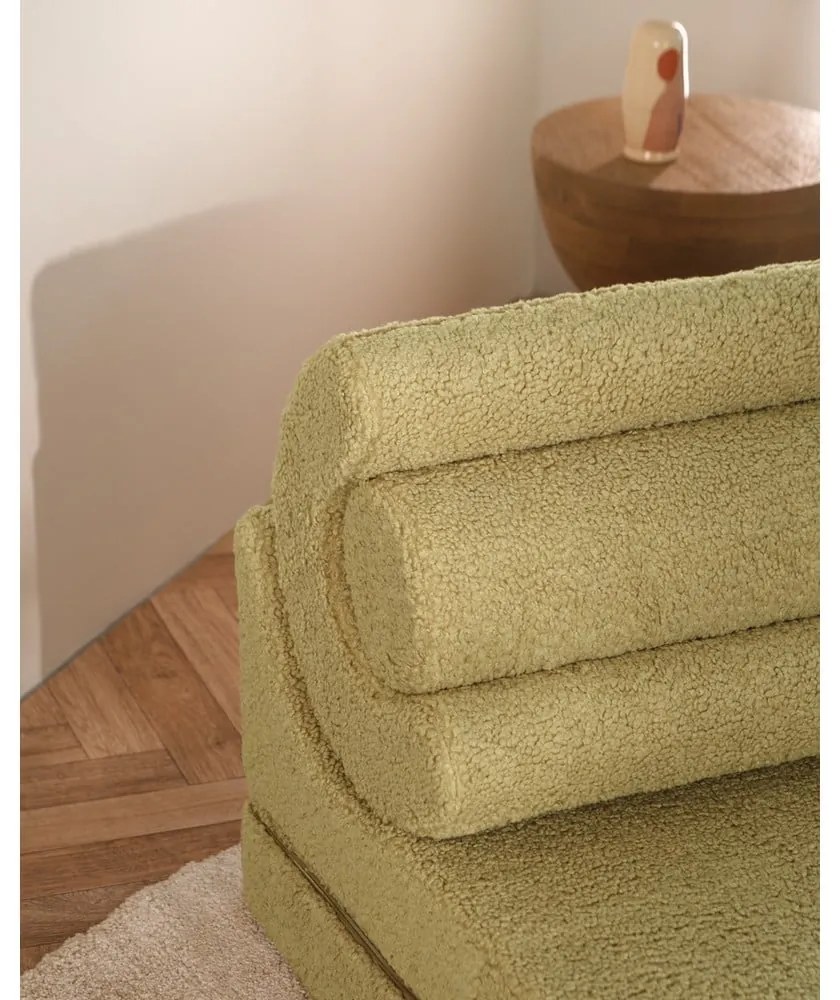 Zöld buklé gyerek fotel Flipster – Wigiwama