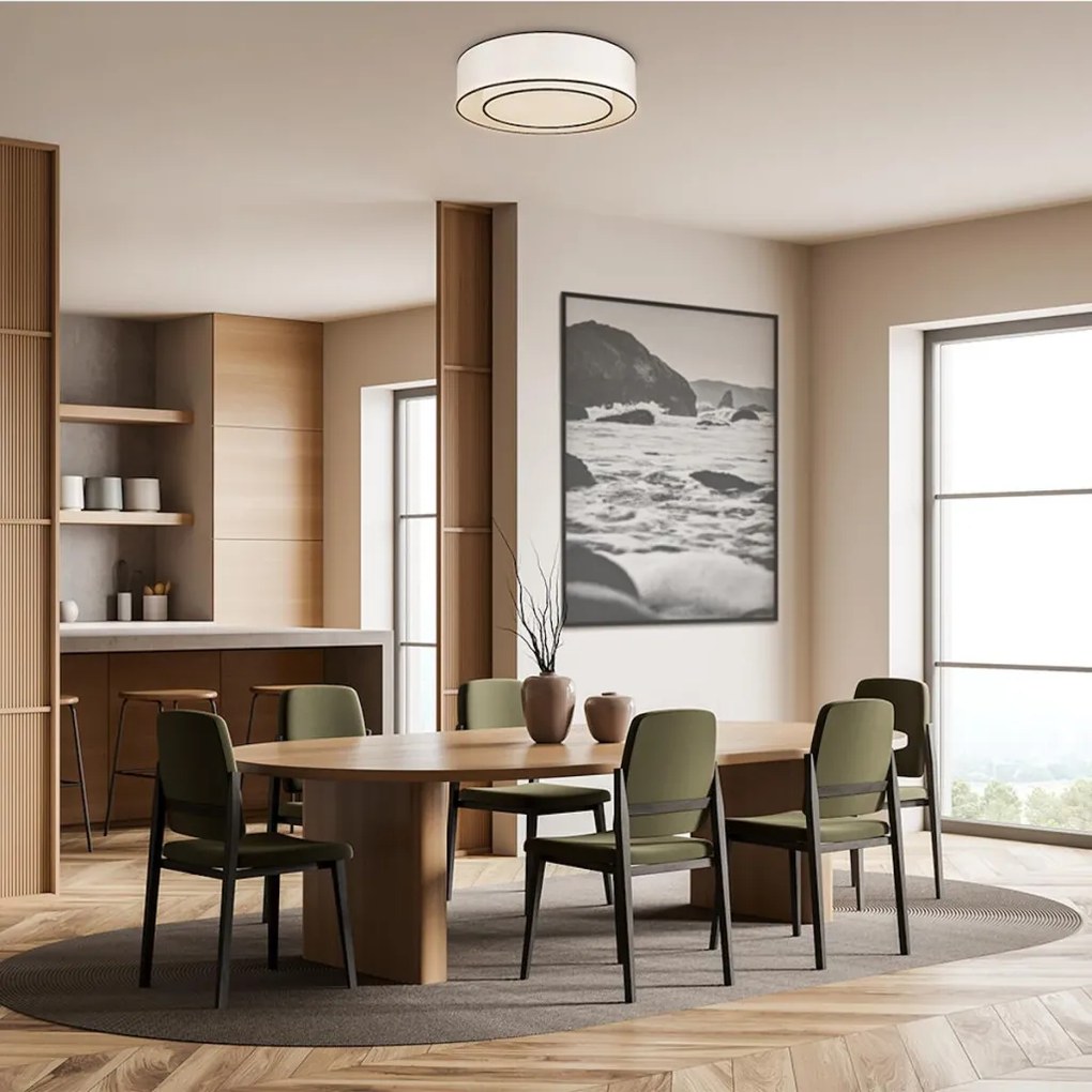 MAYTONI MOD613CL-03W BERGAMO Ernyős Mennyezeti Lámpa Fehér, Fekete E27 IP20