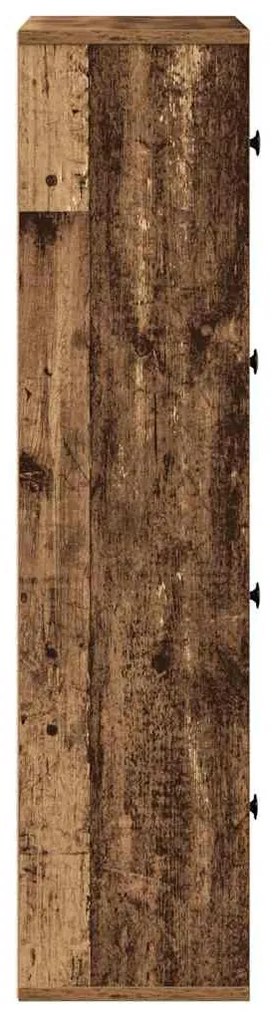 antik fa színű szerelt fa könyvespolc 60x24x101,5 cm