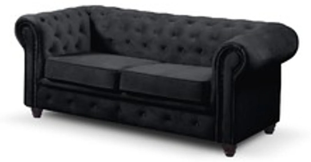 Infinity Chesterfield II kanapé Fekete