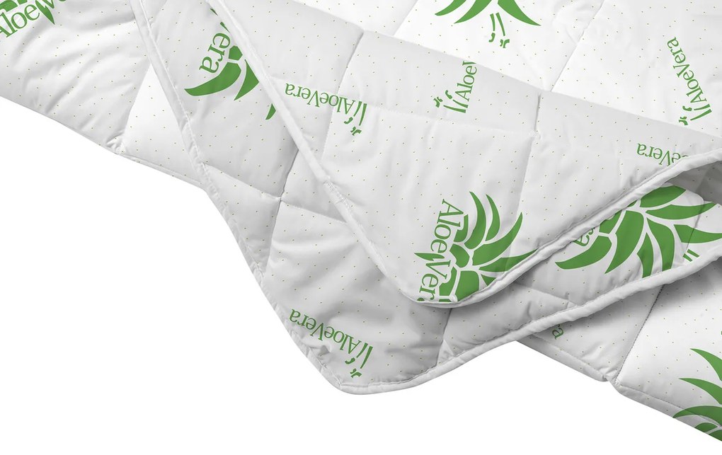 Aloe Vera Essence Szett, mikroszálas párna 50x70 cm és steppelt paplan 350g/nm, 140x200 cm