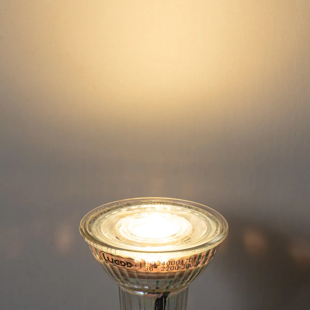 5 db GU10 50 mm szabályozható LED izzó - állítható színhőmérséklet 2200-3000K, 4,9W 400 lm