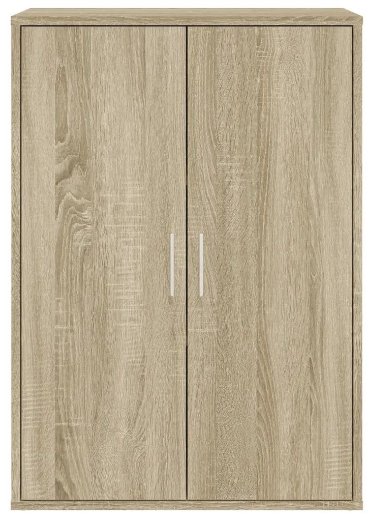 2 db sonoma tölgy színű szerelt fa tálalóasztal 60 x 31 x 84 cm