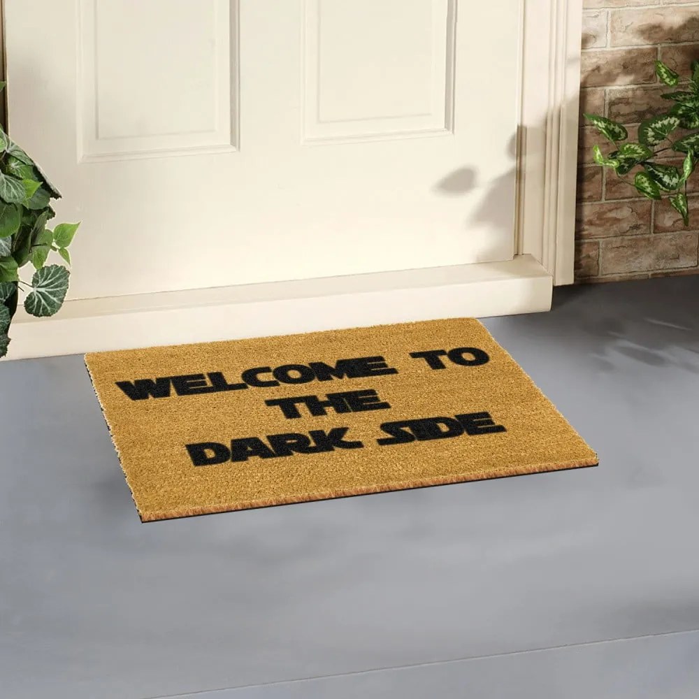 Welcome to the Darkside természetes kókuszrost lábtörlő, 40 x 60 cm - Artsy Doormats