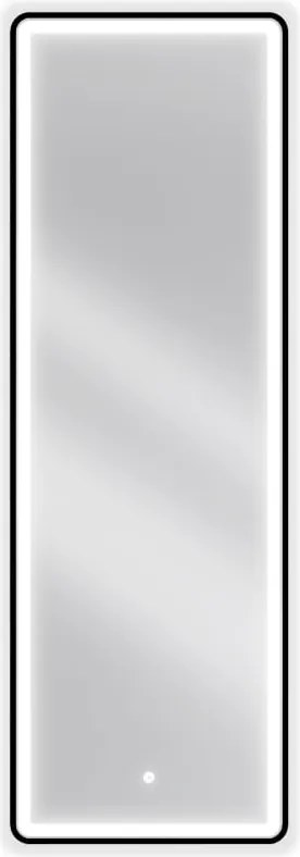 Mexen Coro világító fürdőszobai tükör 50 x 150 cm, LED 6000K, páramentes, fekete keret - 9817-050-150-611-70