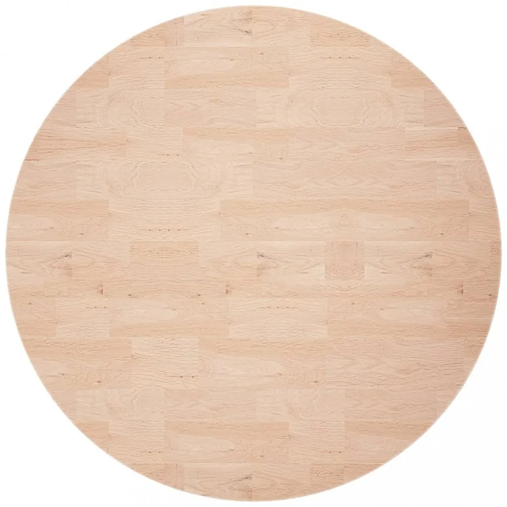 kerek kezeletlen tömör tölgyfa asztallap Ø80 x 2,5 cm