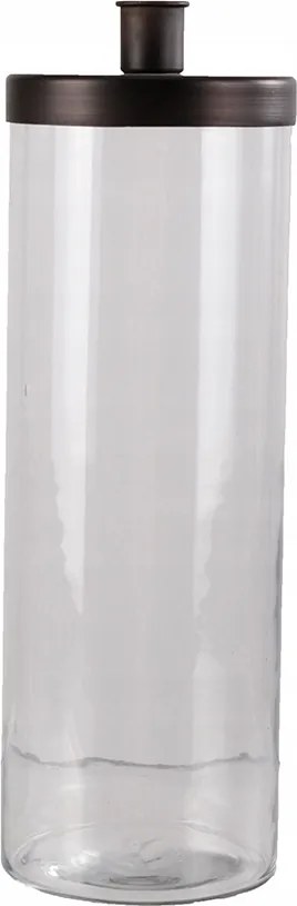 Gyertyatartó kandeláber üveg loft gyertyatartóval 28cm