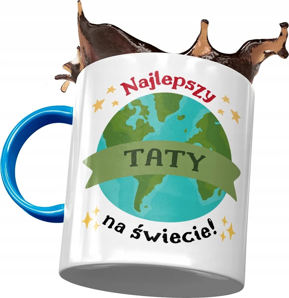 Kék Bögre Apának Apák napjára Ajándék Nyomtatott Fotóval