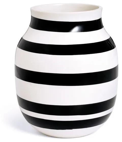 Omaggio fekete-fehér agyagkerámia váza, magasság 20 cm - Kähler Design