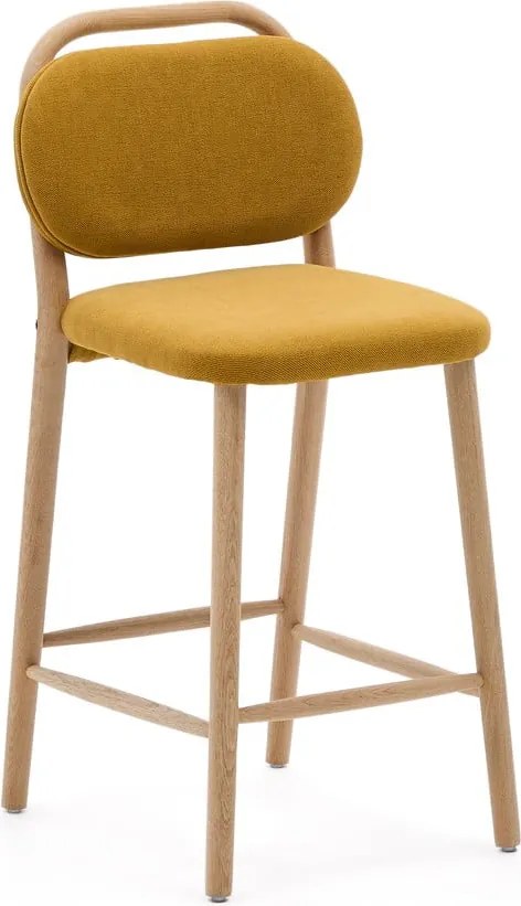 Mustársárga bárszék (ülésmagasság 66 cm) Helda – Kave Home
