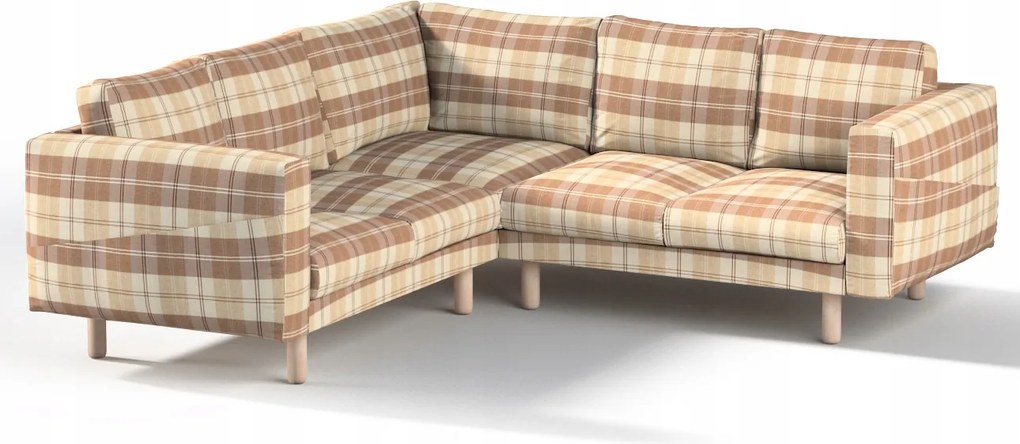 Dekoria Norsborg 4 személyes sarokkanapé huzat Ikea barna