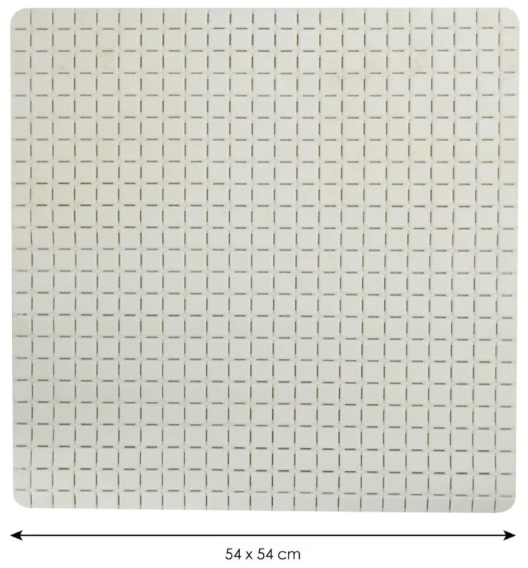 Spirella csúszásgátló zuhanyszőnyeg QUADROPremium, fehér, 54 x 54 cm, 54 x 54 cm