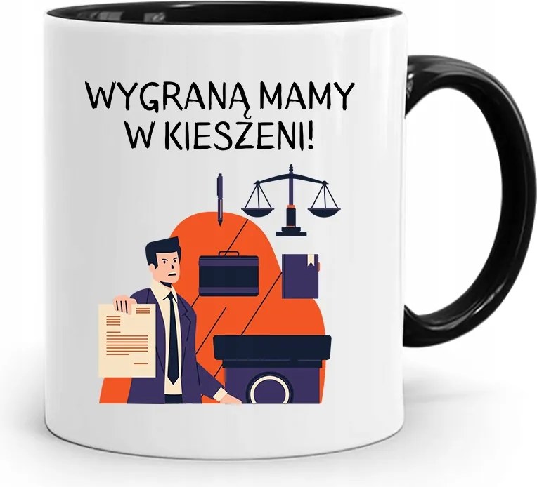 Fekete Bögre Ügyvédnek Mr. Mecenas fényképes nyomattal