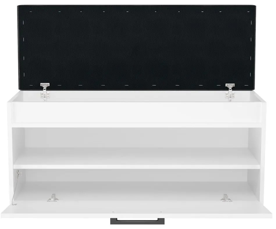 Drohmo Parma cipőtároló pad, 100x49x35 cm, fehér