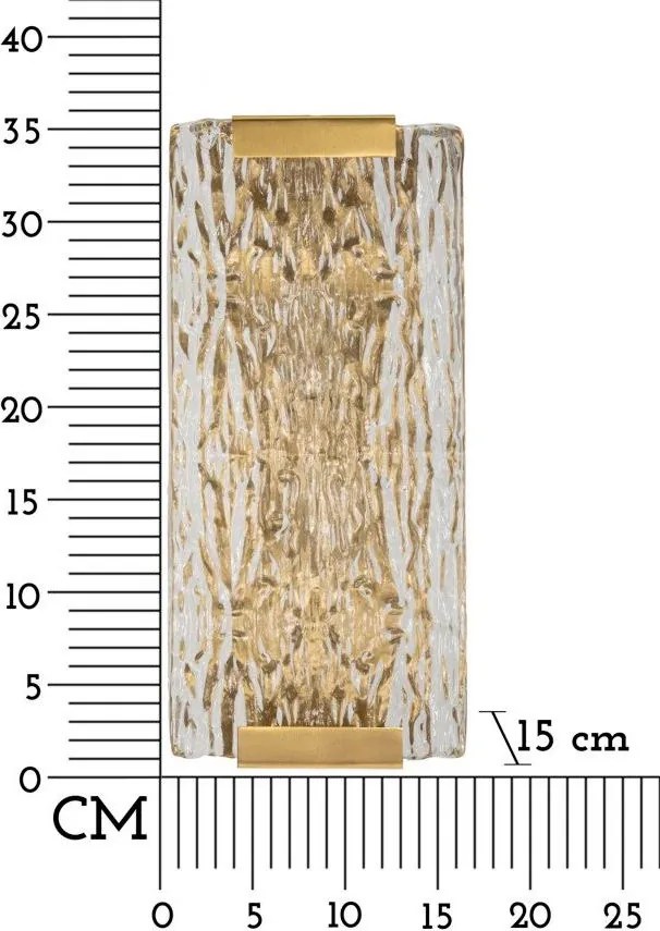 Aranyszínű üveg fali lámpa Oblin – Mauro Ferretti