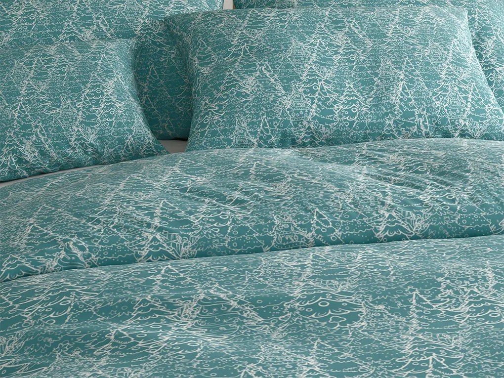 Pamut ágynemű FROSTLINE kékeszöld Ágyneműhuzat mérete: 70 x 90 cm | 140 x 200 cm