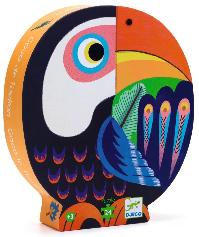 Formadobozos puzzle - Koki Tukán, 24 db-os - Coco the Toucan