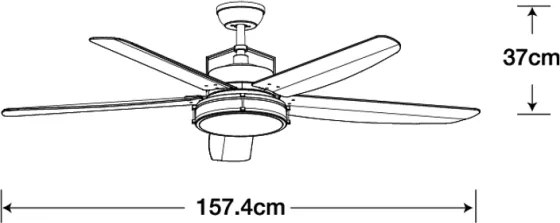 Lucci air 213175 - LED Mennyezeti ventilátor LOUISVILLE 1xGX53/18W/230V barna + távirányító