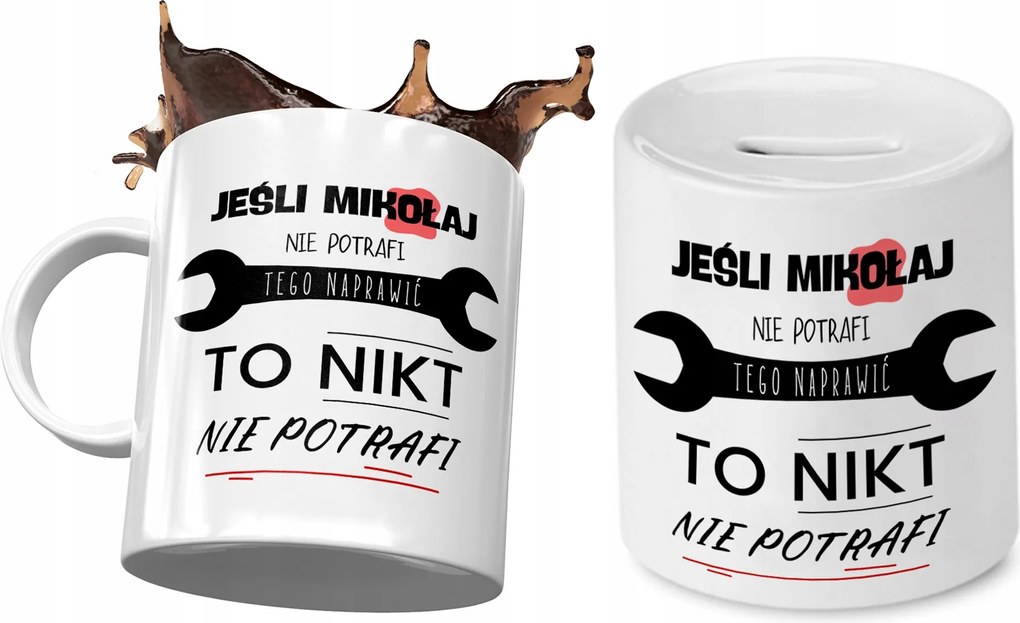 Mikulás Bögre Ajándék persely szett fényképes nyomtatással