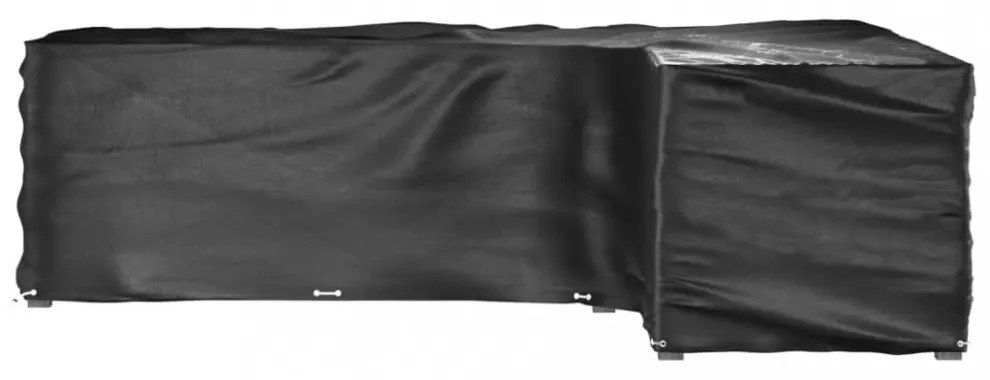 2 db L-alakú kerti bútorhuzat 16 fűzőlyukkal 260x210x80 cm