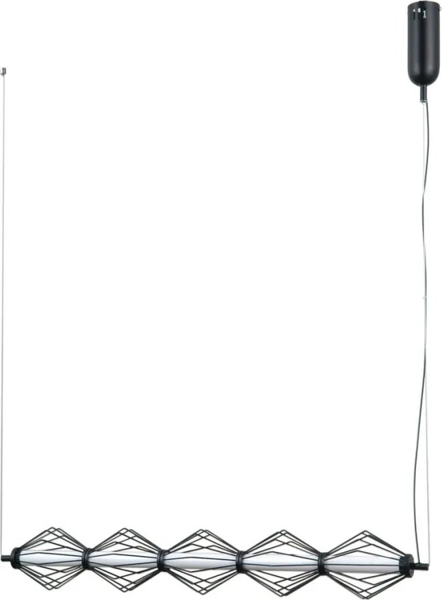 ITALUX PND-34403-5-BK SEVIL Modern Led Függesztett Lámpa Króm, Matt Fekete LED IP20
