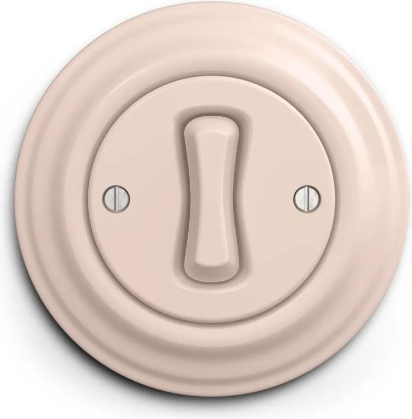 Kliklap - Retro gomb kerettel, antik rózsaszín