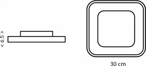Brilagi - dimmelhető LED világítótest TRIVARO LED/65W/230V 3000-6000K 30x30 cm + távirányító