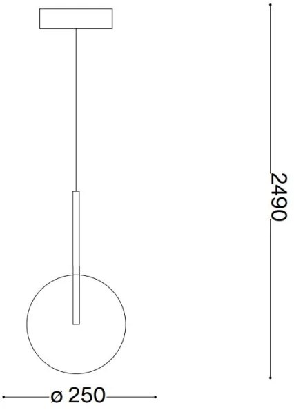 Ideal Lux - LED Csillár zsinóron EQUINOXE 1xG4/2W/230V átm. 25 cm króm/füstös
