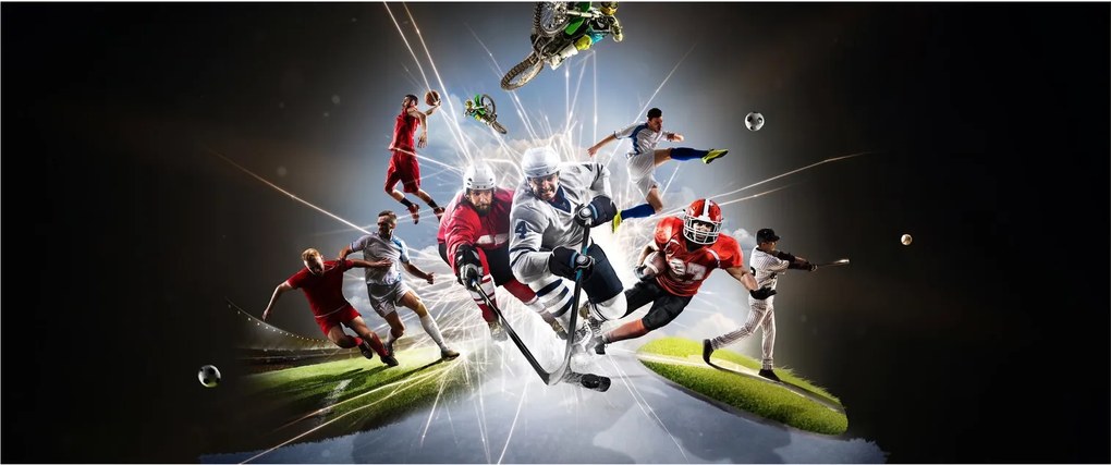 Kép - Sportolók (120x50 cm)