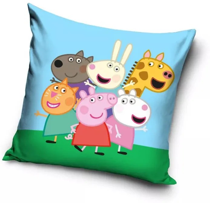 Peppa malac Friends párnahuzat 40x40 cm Velúr
