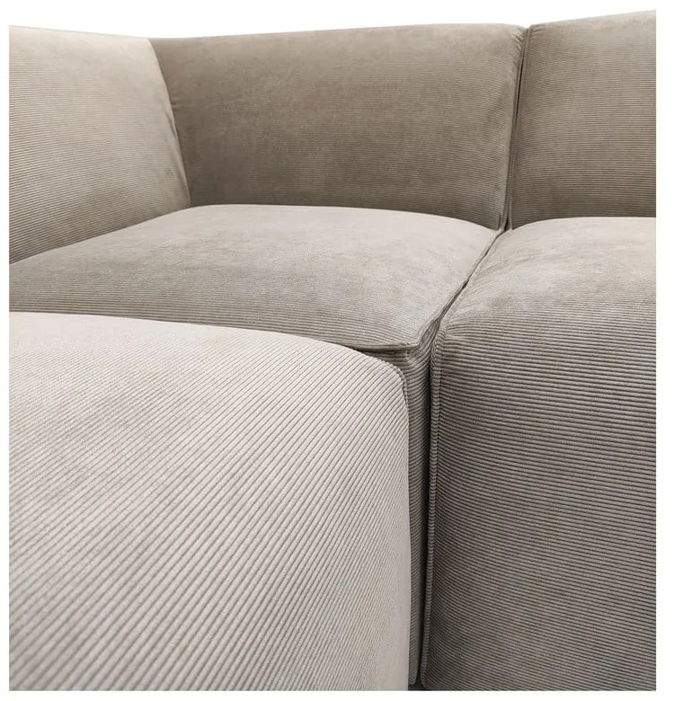 Sting bézs kordbársony sarokkanapé, jobb oldali - Scandic