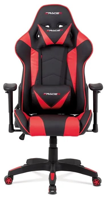 Vörös Ekobőr Gamer Szék, Hinta Mechanikával. KA-F03 RED
